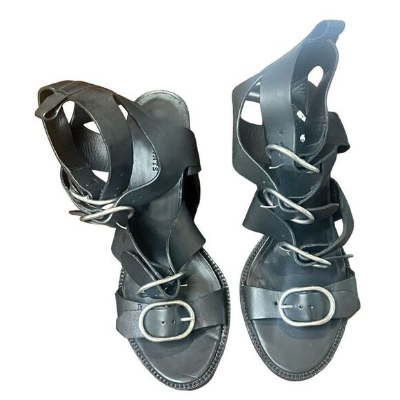 ALLSAINTS Osuna Multi Strap High-Heel Sandals in Black NWOB Size 40/9 - Picture 5 of 8